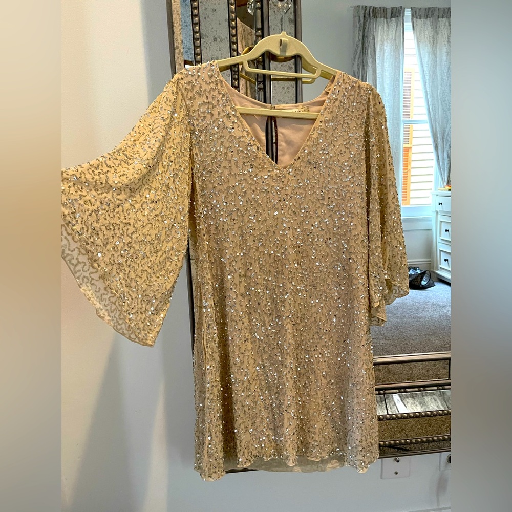 alice + olivia sequin mini dress